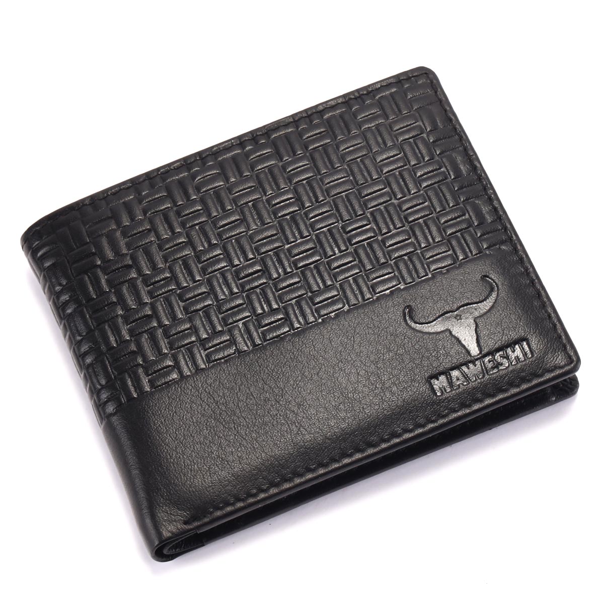 Dark Black RFID Protected  Bi-fold Wallet with Coin Pocket