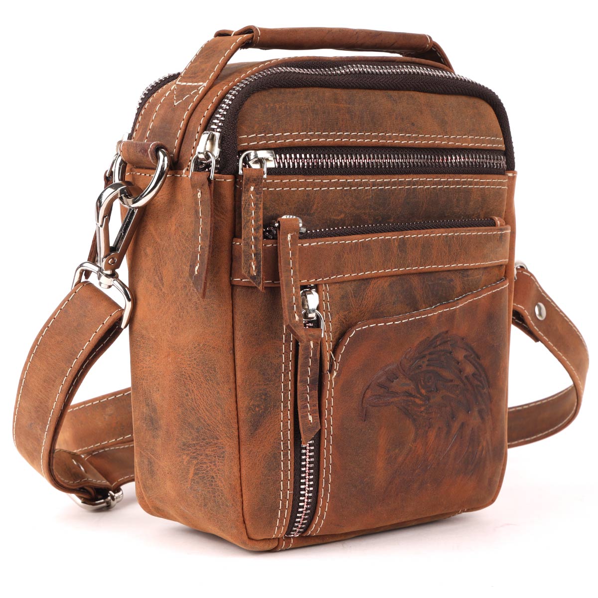 Juventas Brown Leather Sling Bag